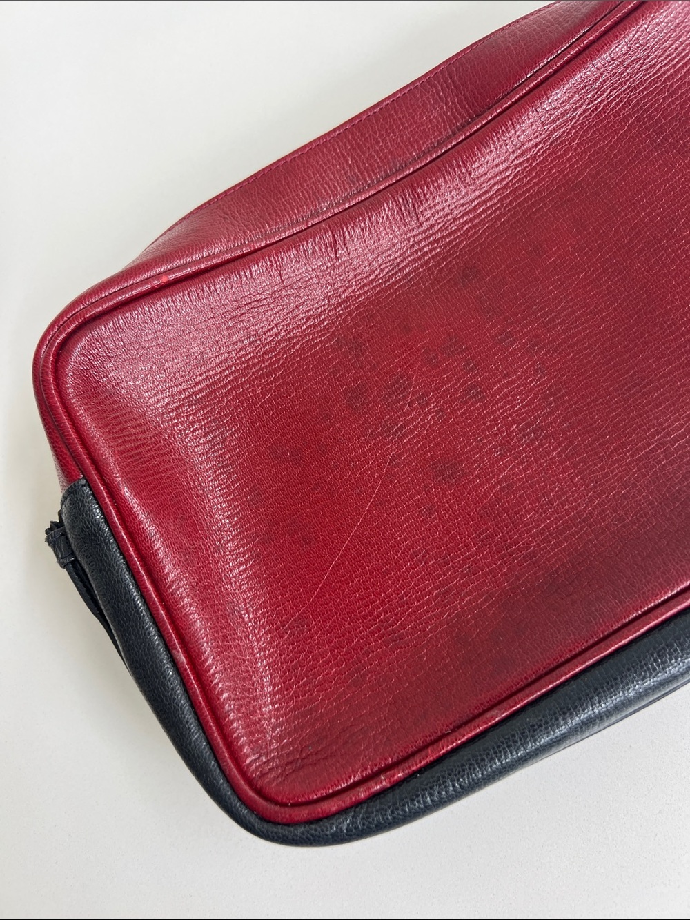 Vintage FENDI Roma 1925 colorblock red white and navy blue camera bag NO strap - Picture 8 of 16